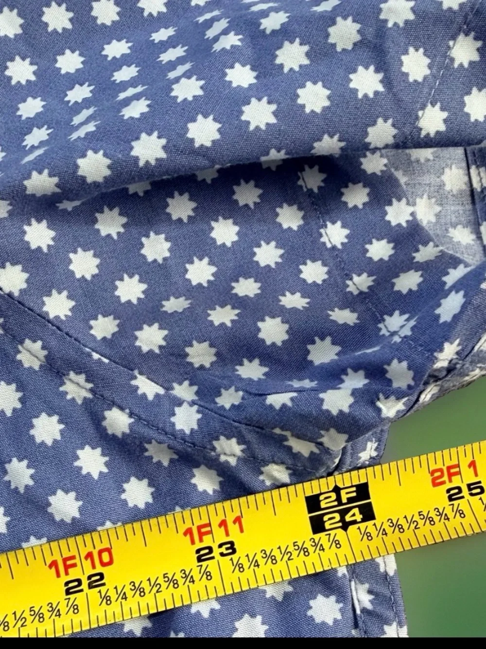 J.Crew Flex Men’s XL Blue White Geometric Short Sleeve Button Up Shirt